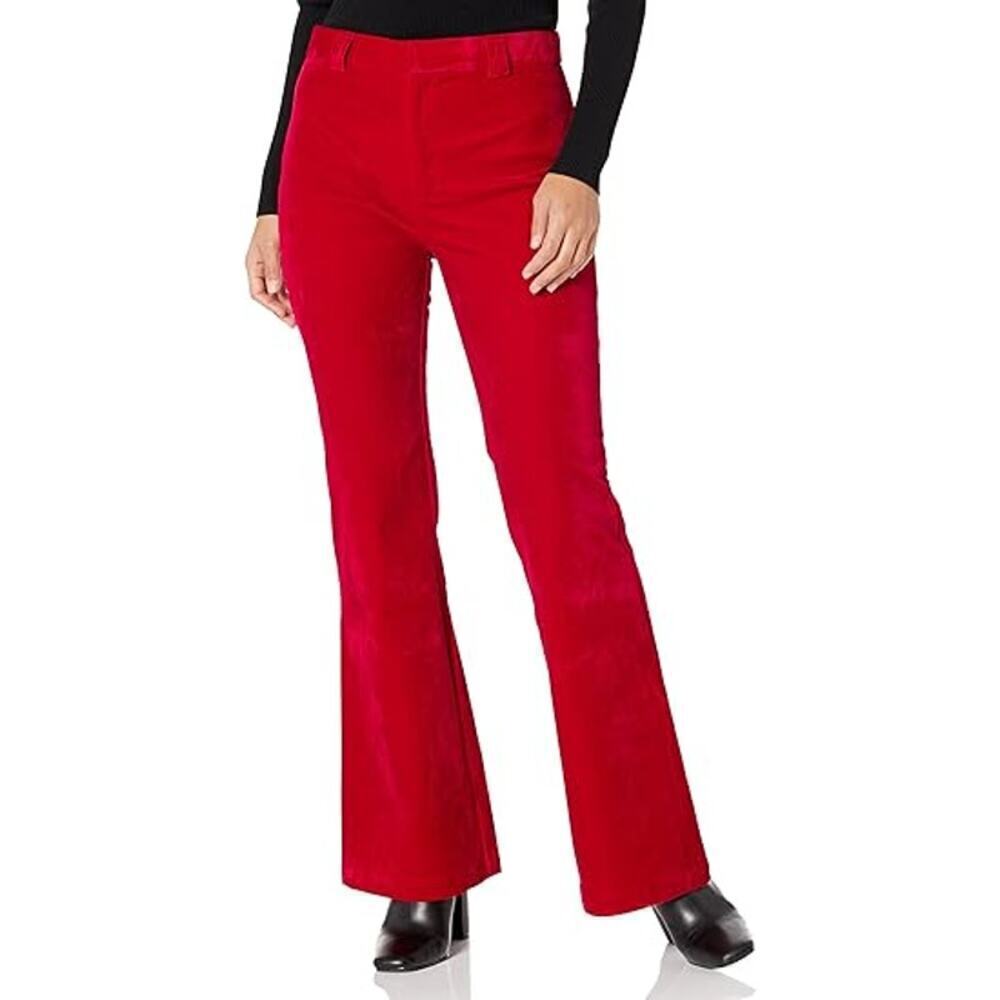 NWT Steve Madden Pink Harlow Pants Bootcut Soft Velvet Casual Womens Size XS